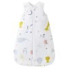 Sleep Sack Baby Winter Wearable Blanket with 2-Way Zipper,2.5 TOG Cotton Sleep Sack Unisex (White Animal, 6-12 Months)
