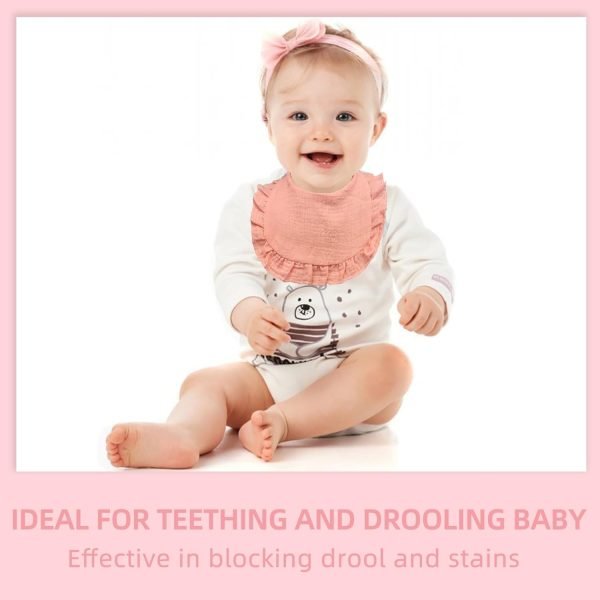 61EeIYpuEwL._AC_SL1500 Muslin Baby Bibs for Baby Girls, Muslin Bibs Drool Bandana Bibs
