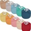 Baby Snap Bibs for Boys Girls,10 Pack Drool Bibs with Snap,Organic Cotton Snap Closure Bibs for Newborn