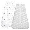 Soft Micro-Fleece Baby Sleep Sack, 6-12 Months Warm Baby Wearable Blanket, 2-Way Zipper Sleeping Bags, 2 Pack Comfy Toddler Sleeping Sack for Baby Girls, Medium Size, Floral