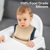 Baby Bibs for Boys Girls, 3 Pack Soft Adjustable Silicone Bibs for Babies Toddlers, BPA Free, Waterproof Bibs for Baby Eating Essentials Baby Gifts