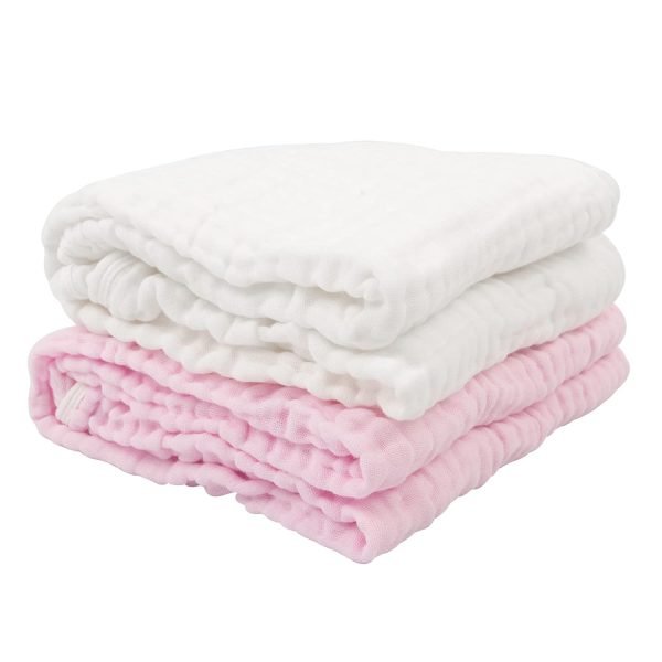Baby Bath Towels 2 Pack, 100% Muslin Cotton Hooded Towel for Newborn,Toddler,Infant, Absorbent & Hypoallergenic Baby Gift for Boys Girls 35"x35" T0607