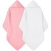 Baby Bath Towels, 100% Muslin Cotton Hooded Baby Towels for Newborn, 2 Pack Baby Towels with Hood for Infant Toddler and Kids, Large 32x32Inch, Soft and Absorbent