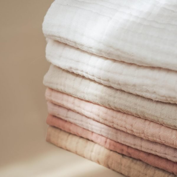 Baby Muslin Washcloths 7 Pack -100% Cotton Baby Bath Washcloths, Soft Baby Wash Cloths and Absorbent Burp Cloths for Newborn Kids Girls and Boys, 11x11 inches