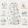 710FgAv0dGL._SL1500 Baby Sleep Sack 6-12 Months 0.5 TOG Baby Wearable Blanket, 100% Cotton Infant Toddler Sleeping Sack 2-Way Zipper Lightweight Sleepsack, Giraffe