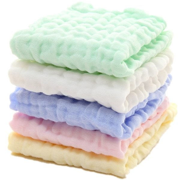 Baby Washcloths - Natural Cotton Baby Wipes - Soft Newborn Face Towel and Washcloth for Sensitive Skin, Registry as Shower, 5 Pack 12x12 inches