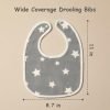 6 Pack Organic Baby Bibs for Unisex Boys Girls, Teething Baby Bib, Soft Cotton Baby Drool Bibs
