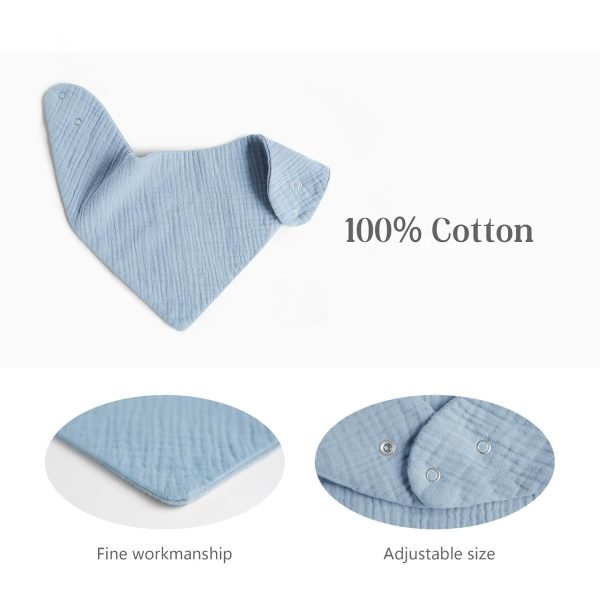 Muslin Baby Bibs Bandana Drool Bibs for Baby Boys & Girls, Soft and Absorbent Cotton Teething Bib Set for Newborn Toddler 8 Packs