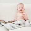 Ultra Soft Muslin Baby Blanket, Made of Viscose from Bamboo and Muslin from Cotton, A Versatile Swaddle and Bed Blanket for Babies, Toddlers, Boys, and Girls (Forest Elephant 1 Pack).