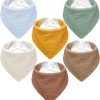 71KBhMrFPeL._AC_SL1500 Muslin Baby Bibs,Baby Bandana Drool Bibs 100% Cotton for Baby Boy Girl,Solid Colors Bib for Drooling Teething