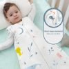 Sleep Sack Baby Winter Wearable Blanket with 2-Way Zipper,2.5 TOG Cotton Sleep Sack Unisex (White Animal, 6-12 Months)