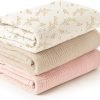 3 Pack Muslin Swaddle Blankets for Unisex, Newborn Receiving Blanket, Large 47 x 47 inches, Soft Breathable Muslin Baby Swaddles for Boys & Girls