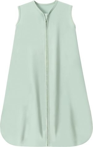 Baby Sleep Sack 6-12 Months Baby Wearable Blanket 100% Rayon Cotton 2-Way Zipper Toddler Sleeping Sack，Comfy Soft Lightweight TOG 0.3