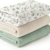 3 Pack Muslin Swaddle Blankets for Unisex, Newborn Receiving Blanket, Large 47 x 47 inches, Soft Breathable Muslin Baby Swaddles for Boys & Girls