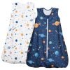 Soft Micro-Fleece Baby Sleep Sack, 6-12 Months Warm Baby Wearable Blanket, 2-Way Zipper Sleeping Bags, 2 Pack Comfy Toddler Sleeping Sack for Baby Girls, Medium Size, Floral