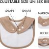 Baby Snap Bibs for Boys Girls,10 Pack Drool Bibs with Snap,Organic Cotton Snap Closure Bibs for Newborn