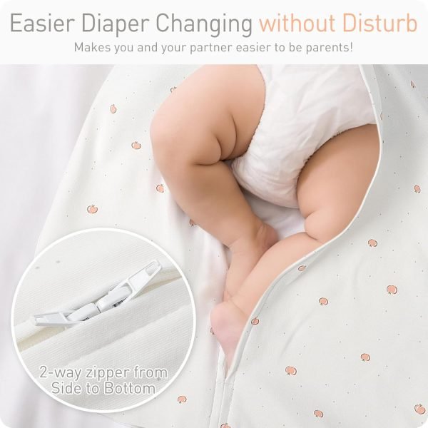 71cYAig0FAL._SL1500 2 Pack Transitional Swaddle Sack with Arms Up Length Sleeves & Mitten Cuffs, Sleeping Sack Bag 2 Ways Zipper, Wearable Swaddling Blanket for Newborns Baby Snug Fit Calms Startle Reflex