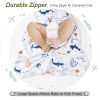 2 Pack Baby Sleep Sack 6-12 Months, Rayon Derived from Bamboo，Soft Cooling Sleep Sacks for Summer, TOG 0.5 Baby Wearable Blankets with 2-Way Zipper, Medium Size, Whale