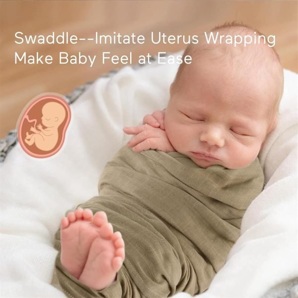 Muslin Swaddle Blankets, Swaddle Blanket for Baby Boys and Girls, 4-Pack Breathable and Skin-Friendly Baby Receiving Blankets Swaddle Wrap, Baby Essentials, Registry & Gift, 47 x 47 inches