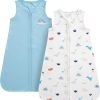 Baby Sleep Sack 18-24 Months 100% Cotton, Baby Boy Wearable Blanket 2-Way Zipper TOG 0.5, Breathable Lightweight Baby Sleeping Bag 2 Pack, Toddler Sleep Sacks 2t, Dinosaur, X-Large