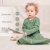 71gEow0RNGL._SL1500 Baby Sleep Sack 6-12 Months Long Sleeve Wearable Blanket Baby 100% Cotton 2-Way Zipper 0.5 Tog Infants Sleeping Sack, Lightweight(Medium)