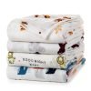 71h7LG3gfbL._SL1500 Baby Swaddle Blanket Unisex Swaddle Wrap Soft Silky Muslin Swaddle Blankets Neutral Receiving Blanket for Boys and Girls, 47 x 47 inches, Set of 4 - Fox/Elephant/Giraffe/Dinosaur