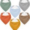 71j2khxw9WL._AC_SL1500 Muslin Baby Bibs,Baby Bandana Drool Bibs 100% Cotton for Baby Boy Girl,Solid Colors Bib for Drooling Teething