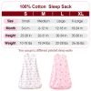 100% Cotton Baby Sleep Sack, 0-6 Months Baby Wearable Blanket, 2-Way Zipper Infant Sleeping Sack for Baby Boys Girls, 2 Pack Comfy Small Size Sleeveless Sleeping Bags, Rainbow & Pink Elephant