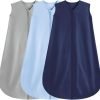 3 Pack Baby Sleep Sack 3-6 Months 100% Rayon Cotton Baby Sleeping Bag 2-Way Zipper Toddler Wearable Blankets Comfy Stretchy Thin Sleep Sacks TOG 0.3