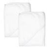 2-Pack Organic Cotton Hooded Towels, Bright White, One Size