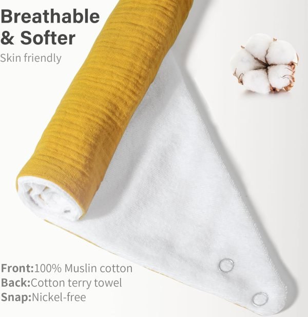 71yxKhtLfjL._AC_SL1500 Muslin Baby Bibs,Baby Bandana Drool Bibs 100% Cotton for Baby Boy Girl,Solid Colors Bib for Drooling Teething