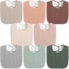 8 Pack Baby Muslin Bibs 100% Cotton Bibs for Boys Girls,Soft and Absorbent Bib Set for Feeding and Drooling