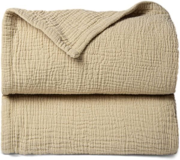 8100_q0bDfL._AC_SL1500 Muslin Quilt Blanket, Crib Blanket for Baby and Toddler,47x47 Inches(Ivory)