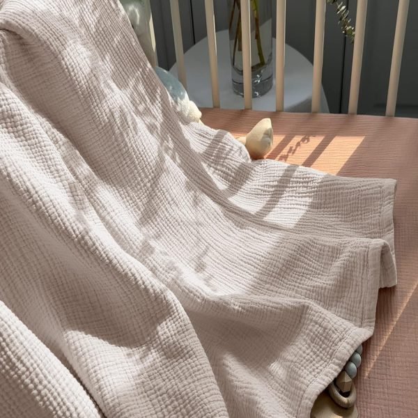8159zb12B0L._AC_SL1500 Muslin Quilt Blanket, Crib Blanket for Baby and Toddler,47x47 Inches(Ivory)