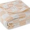 Ultra Soft Muslin Baby Blanket, Made of Viscose from Bamboo and Muslin from Cotton, A Versatile Swaddle and Bed Blanket for Babies, Toddlers, Boys, and Girls (Forest Elephant 1 Pack).