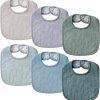 Muslin Baby Bibs for Unisex Boys Girls, Soft Cotton Baby Drool Bibs, Drooling and Teething Bibs for Infant, Newborn