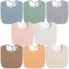 8 Pack Baby Muslin Bibs 100% Cotton Bibs for Boys Girls,Soft and Absorbent Bib Set for Feeding and Drooling