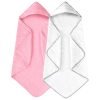 Hooded Baby Towels for Newborn 2 Pack 100% Muslin Cotton Baby Bath Towel with Hood for Babies, Infant, Toddler and Kids, Large 32x32Inch, Soft and Absorbent Newborn Essential
