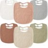 Muslin Baby Drool Bibs 6Pack Soft Square Adjustable Baby Bandana Bibs for Unisex Girls & Boys