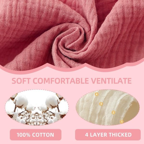 81P3wrtZMML._AC_SL1500 Muslin Baby Bibs for Baby Girls, Muslin Bibs Drool Bandana Bibs