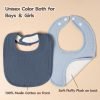 Muslin Baby Drool Bibs 6Pack Soft Square Adjustable Baby Bandana Bibs for Unisex Girls & Boys