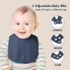 Muslin Baby Drool Bibs 6Pack Soft Square Adjustable Baby Bandana Bibs for Unisex Girls & Boys