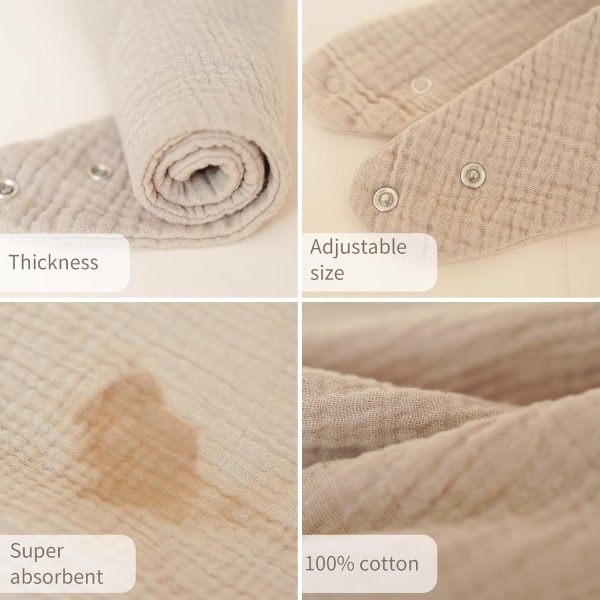 Muslin Baby Bibs Bandana Drool Bibs for Baby Boys & Girls, Soft and Absorbent Cotton Teething Bib Set for Newborn Toddler 8 Packs