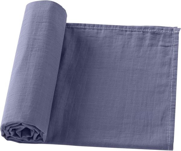 Muslin Swaddle Blankets for Boys and Girls, Soft Cotton Baby Swaddle Blankets for Unisex, 47 X 47 inches Muslin Swaddles, 4 Pack Leaves & Warmth Colors