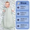 Baby Sleep Sack 6-12 Months Baby Wearable Blanket 100% Rayon Cotton 2-Way Zipper Toddler Sleeping Sack，Comfy Soft Lightweight TOG 0.3