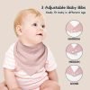 Muslin Baby Drool Bibs 6Pack Soft Triangular Adjustable Baby Bandana Bibs for Unisex Girls & Boys