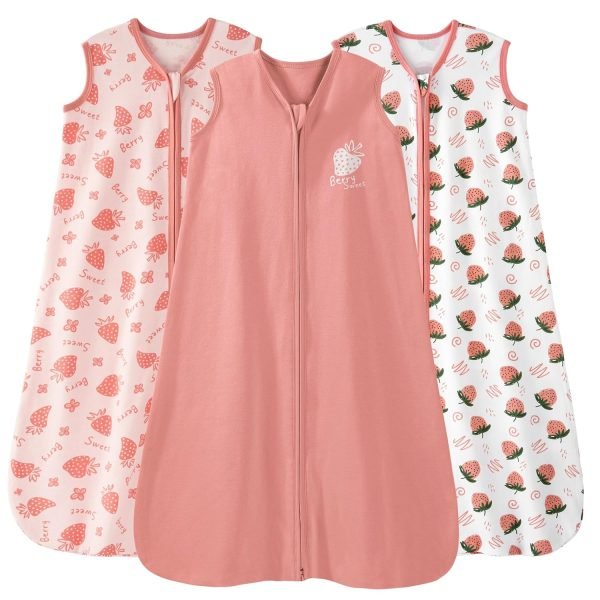 81uPnKQdw3L._SL1500 Baby Sleep Sack 6-12 Months 3 Pack 100% Cotton Lightweight 0.5 TOG Wearable Blanket Baby Sleep Bag with 2-Way Zipper for Newborn Infant Blue