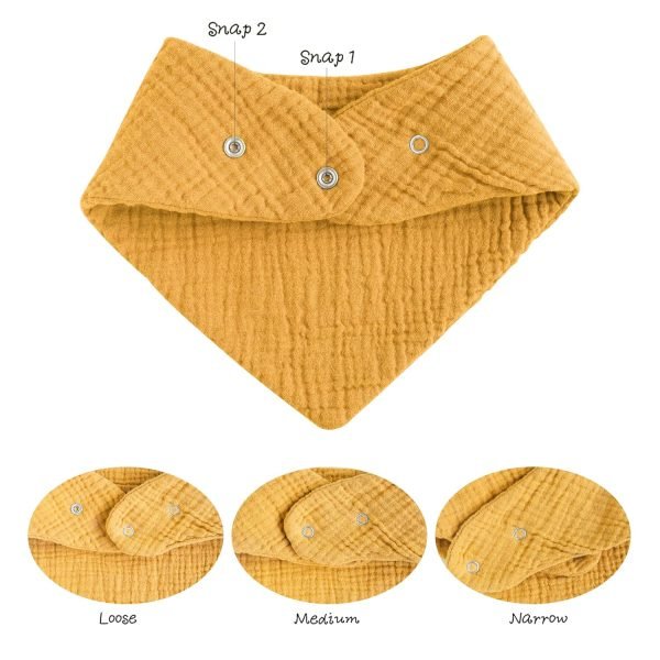 Muslin Baby Bibs 8 Pack Bandana Drool 100% Cotton for Unisex Baby, Solid Colors Set Teething and Drooling