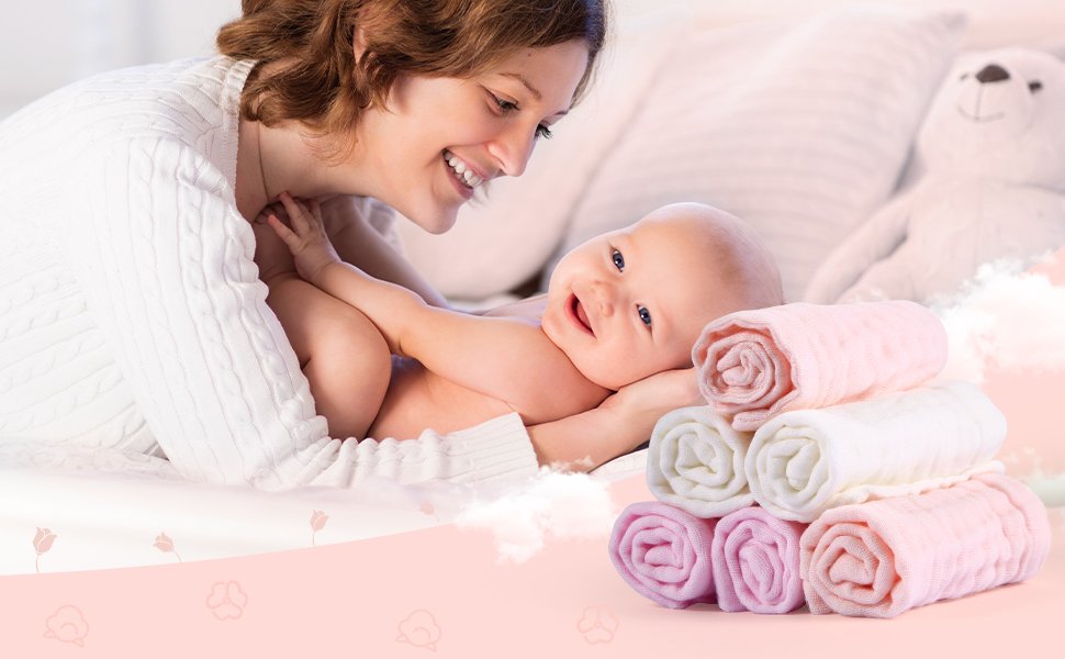 baby muslin washcloths set.