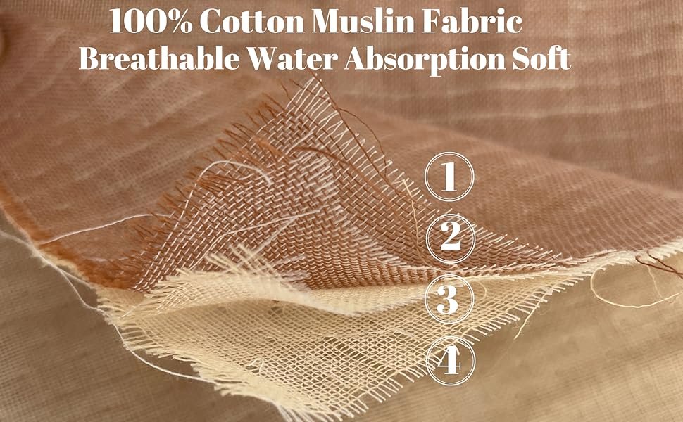 Cotton Muslin Striped Throw Blanket, 4 Layers Bedspread, Soft Turkish Cotton Muslin Bed Cover